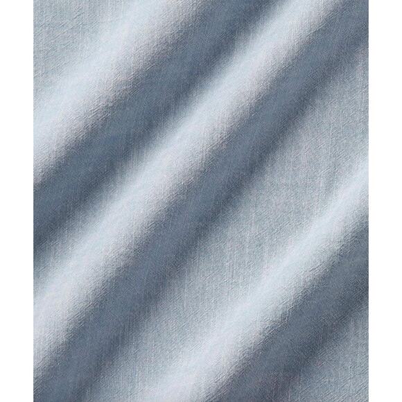 Ralph Lauren Queen Flat Sheet Workshirt Chambray Cotton Blue $215 NEW NWT - Picture 5 of 10